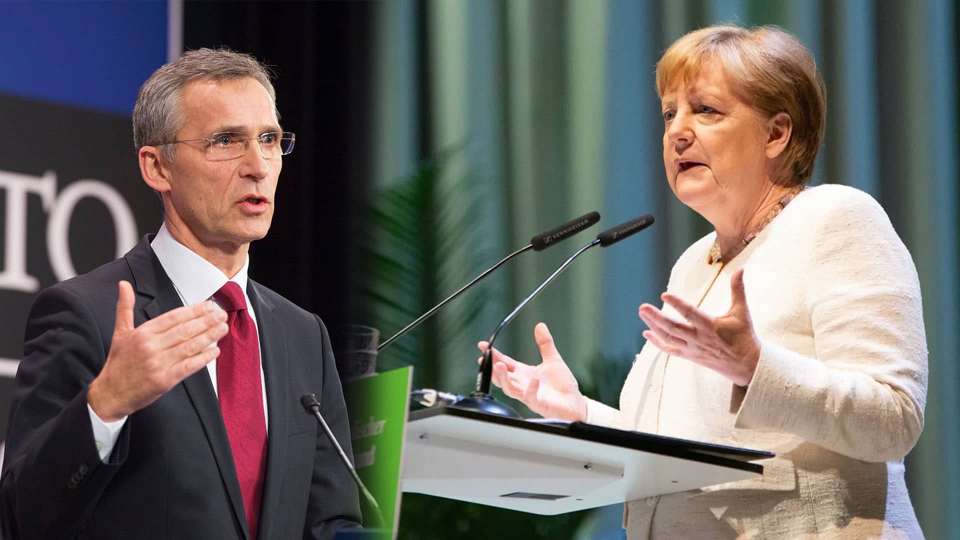 Stoltenberg und Merkel