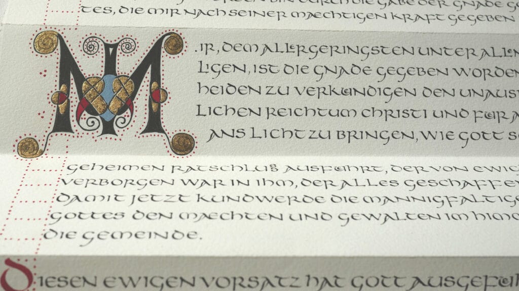 Neues Testament kalligraphiert von Antje Huse