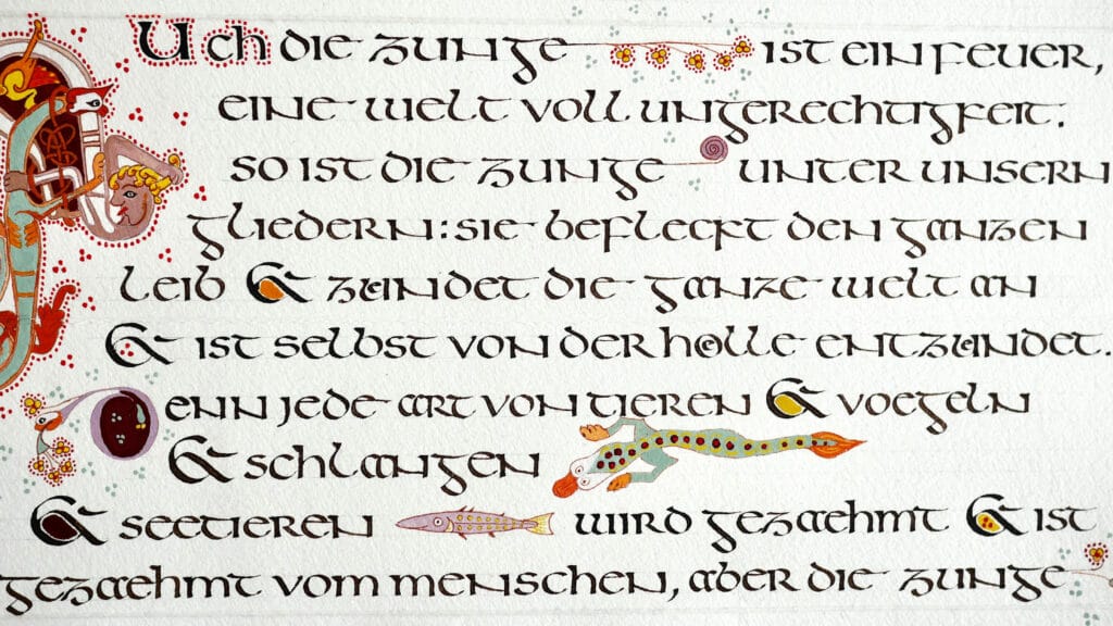 Neues Testament kalligraphiert von Antje Huse