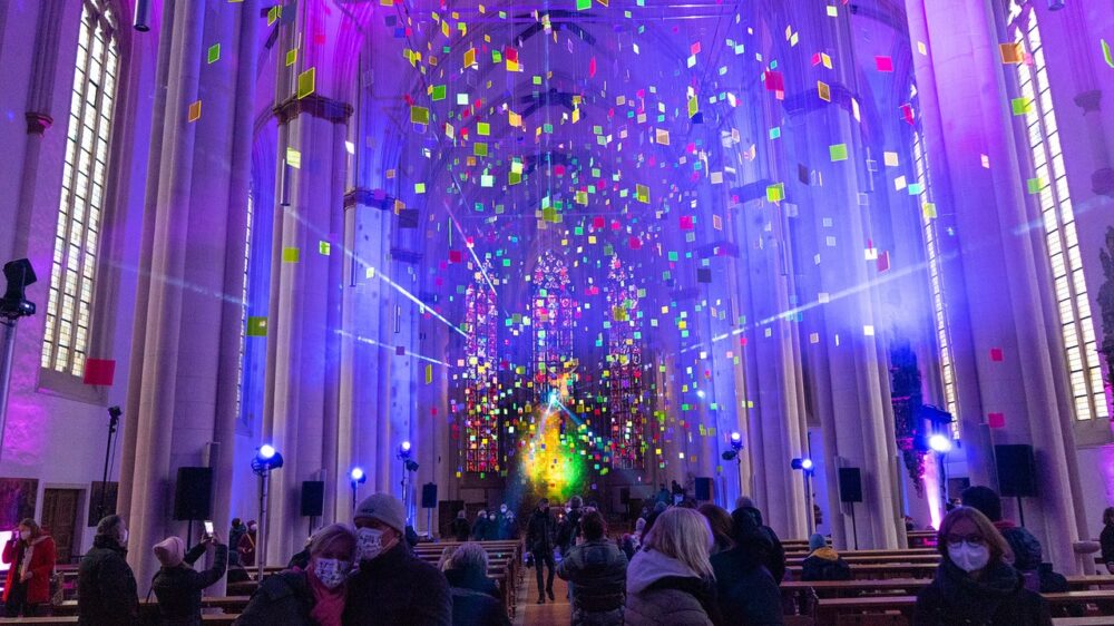 Lichtregen, Lux3, Installation, Münster