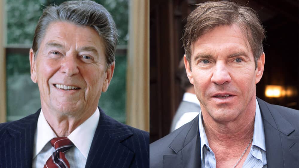 Ronald Reagan und Dennis Quaid