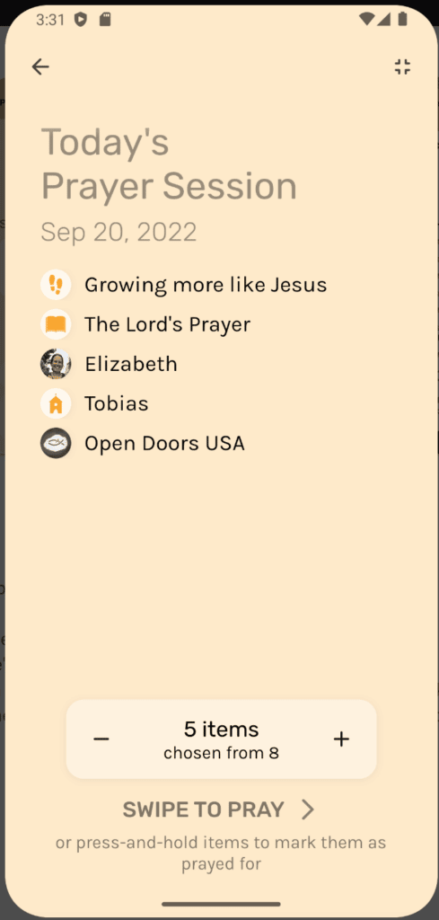 Prayermate, Gebet, christliche App