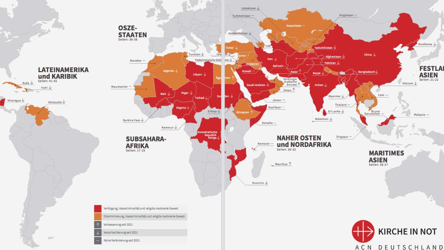 Religionsfreiheit nimmt weltweit ab