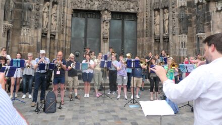 Posaunenchor auf dem Kirchentag