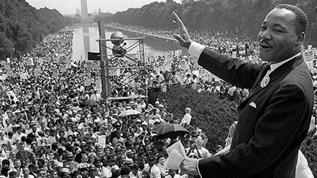 Martin Luther King bei seiner berühmten Rede "I have a dream"