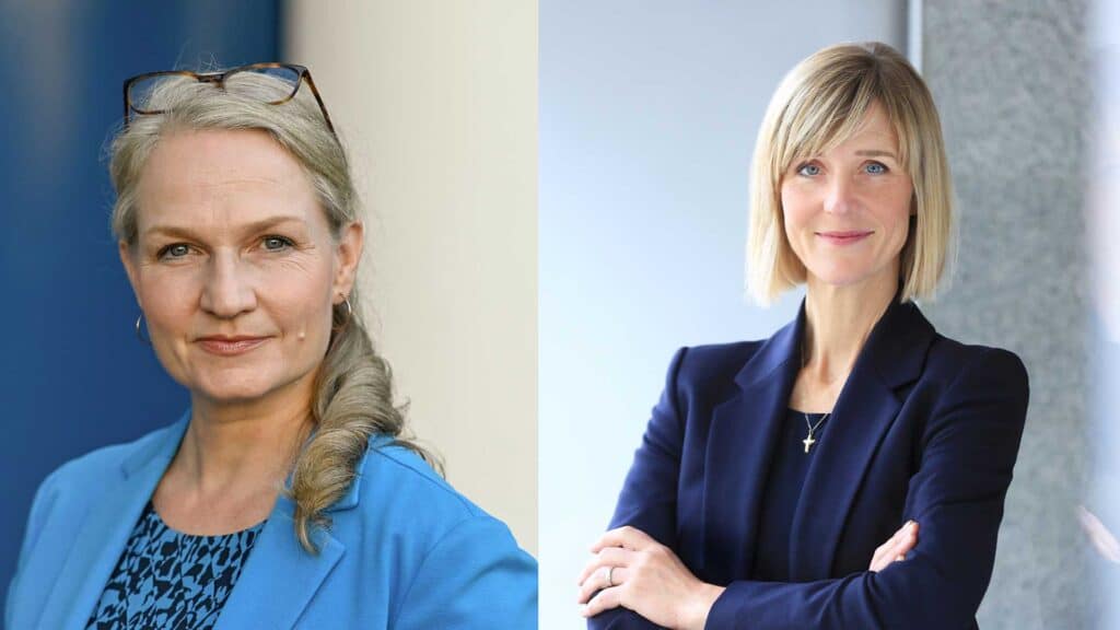 Ariadne Klingbeil, Kaufmännische Geschäftsführerin Stefanie Schardien, Theologischen Geschäftsführerin