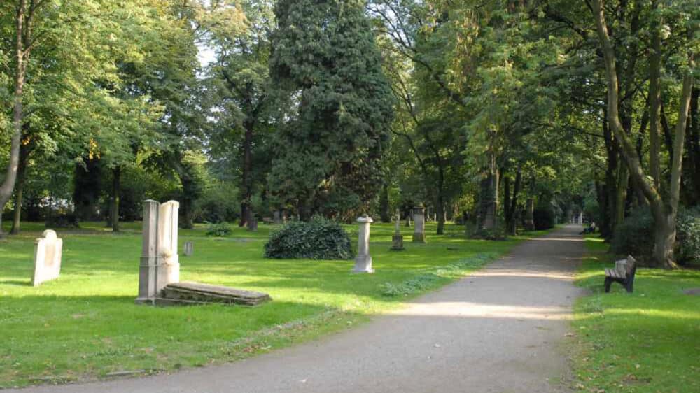 Ein Friedhof in Düsseldorf