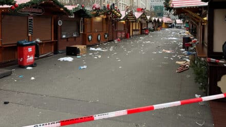 Alter Markt in Magdeburg am Tag nach der Tat