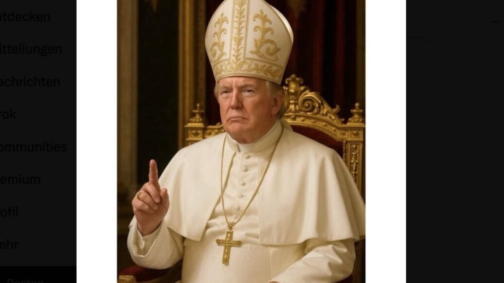 Donald Trump als Papst