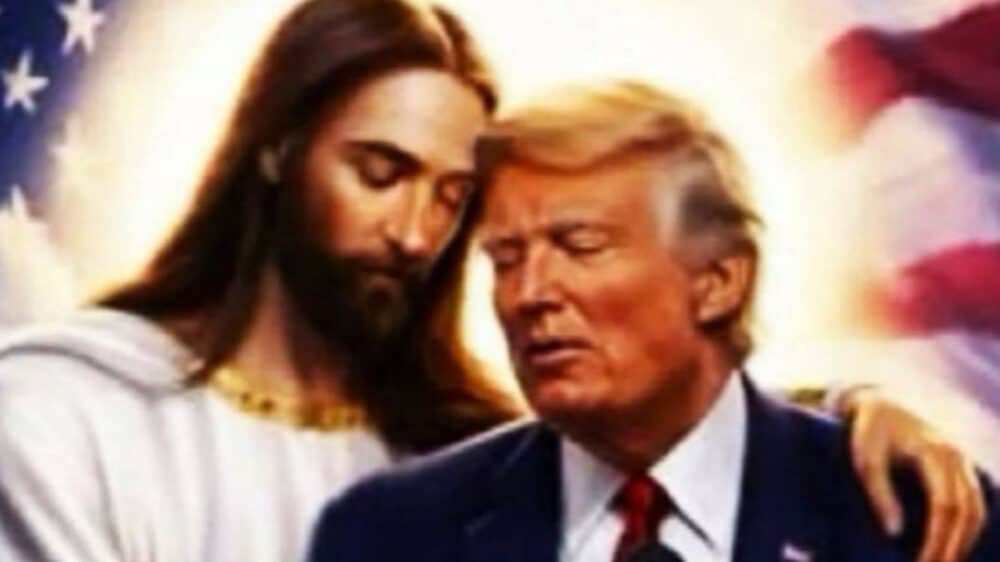 Das neueste KI-Bild zeigt Donald Trump in trauter Einigkeit mit Jesus