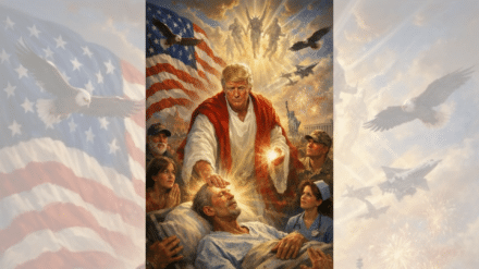 Donald Trump inszeniert sich mit einem KI-Bild als Jesus-gleicher Erlöser