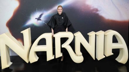 Regisseurin Greta Gerwig bei der Vorstellung des neuen Narnia-Trailers